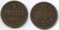 Finnland 5 Penniä M#5123 - Alexander II. 1855-1881 von Russland -