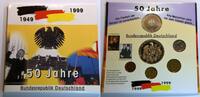 Kursmünzensatz mit Silber 10 Mark 1999 1999 Bundesrepublik Deutschland GN1119 - KMS Coin Mint Set auf den 50.Geburtstag der BRD Original Folder
