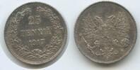 Finnland 25 Pennia Silber M#6993 - Civil War Coinage Finland -