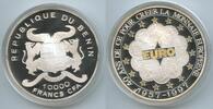 Benin 10000 Francs CFA (5 Unzen Silber) GN1528c - 40 Jahre Römische Verträge - 5oz Silver RAR -