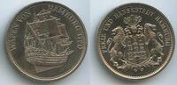 Deutschland Bundesrepublik Hamburg Medaille mit Fehler GY251 - Segelschiff - Wappen von Hamburg 1720 - Freie und Hansestadt Hamburg -