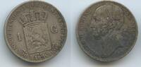 Niederlande 1 Gulden Silber H0799 - RAR Wilhelm II. 1840-1849 Netherlands -