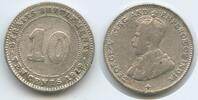 Straits Settlements Singapur Malaysia 10 Cents Silber M#6255 - King Georg V. 1910-1936 Malaysia -