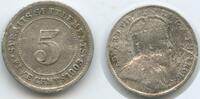 Straits Settlements Singapur Malaysia 5 Cents Silber M#6258 - Edward VII. 1901-1910 British Malaysia -