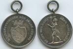 Schweiz Zürich Silbermedaille M#6477 - Knabenschiessen der Stadt Zürich - Üb' Aug' und Hand für's Vaterland -