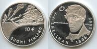 Finnland 10 Euro Silber PA255 - Johan Vilhelm Snellman 1806-2006 Proof Finland -