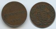 Sachsen Meiningen 2 Pfennig G14324 - Bernhard II. Erich Freund 1806-1866 -