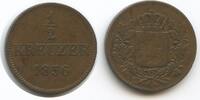 Bayern ½ Kreuzer 1856 G6847 - Maximilian II. 1848-1864 Kingdom of Bavaria Sehr Schön