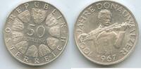 Österreich 2.Republik 1945-2001 50 Schilling Silber M#5060 - Johann Strauss 100 Jahre Donauwalzer Austria -