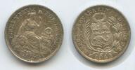 Peru ½ Dinero Silber H0382 - Lima Liberty -