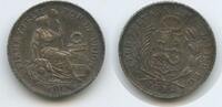 Peru ½ Dinero Silber H0461 - RAR Lima Liberty -