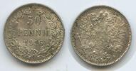 Finnland 50 Penniä Silber G13902 - Nikolaus II.1894-1917 Finland -