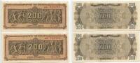 Griechenland 2 x 200.000.000 Drachmai Banknoten Lot GB771 - Fortlaufende Nummern Greece Paper Money -