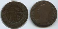 Frankreich 5 Centimes G12437 - Dupré First Republic France Directoire -