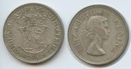 Südafrika 2½ Shillings Silber H0708 - Queen Elisabeth II. South Africa -