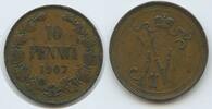 Finnland 10 Penniä G13912 - Nikolaus II. 1894-1917 von Russland -