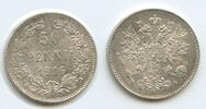 Finnland 50 Penniä Silber H0919 - Zar Nikolaus II. 1894-1917 Finland -