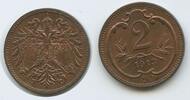 Österreich Kaiserreich 2 Heller G14908 - Franz Joseph I. 1848-1916 Austria -