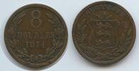 Guernsey 8 Doubles G7480 - British Dependency Queen Victoria 1837-1901 -