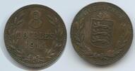 Guernsey 8 Doubles G7466 - British Dependency George V. 1910-1936 -