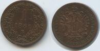 Österreich Kaiserreich 1 Kreuzer G14962 - Franz Joseph I. 1848-1916 Austria Hungary -