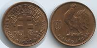 Madagaskar - Societe Francaise des Iles Malgaches 50 Centimes G1056 - Gockel, Gallic Cock Madagasikara Madagascar -