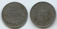Ungarn Magyar Királyi Váltópénz 20 Filler Original G5567 - RAR Karl I. 1916-1918 Austria Hungary -