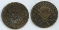 Französische Kolonien Sou (12 Deniers) G2661 - Gegenstempel RF République Française Louis XV. 1715-1774 -