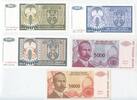 Bosnien und Herzegowina Srpska 5 Stück Banknoten Lot 1992-1993 GB298 - 50, 100, 1000, 5000, 50000 Dinara - Geldscheine Bosnia and Herzegovina Ban...