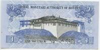 Bhutan 1 Ngultrum Banknote GB475 - Simtokha Dzong Palace Geldschein Jigme Singye 1972-2006 -