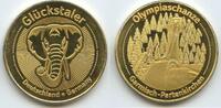 Deutschland Bundesrepublik Glückstaler Bronzemedaille vergoldet G13616 - Schornsteinfeger Glücksferkel - Viel Glück Good Luck... -