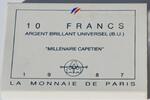 Frankreich 10 Francs Silber GN550b 1000th Anniversary coronation of Hugh Capet, King of the Franks - France -