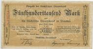 Deutsches Reich Weimar Sachsen 500000 Mark Banknote GB735 - Sächsische Bank Dresden Germany Paper Money -