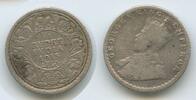 Indien Britisch 1/4 Rupee Silber (¼ Half Rupia) M#6711 - King George V. 1910-1936 India British -