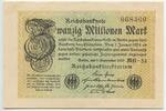 Deutsches Reich Weimar 20 Millionen Mark GB769 - Reichsbanknote Paper Money Germany Banknote -