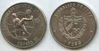 Kuba Cuba 1 Peso M#3092 - Fussball Weltmeisterschaft 1982 Espana 82 World Championship - Spain 82 -