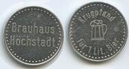 Deutschland Bundesrepublik Bayern Krugpfand für 1 Lit. Bier Wertmarke Biermarke G13458 - Brauhaus Höchstadt Bierzeichen Stadt Höchstadt a.d.Aisch -