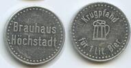 Deutschland Bundesrepublik Bayern Krugpfand für 1 Lit. Bier Wertmarke Biermarke G13480 - Brauhaus Höchstadt Bierzeichen Stadt Höchstadt a.d.Aisch -