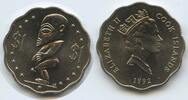 Cook Inseln 1 Dollar 1992 G12391 - Tangaroa Queen Elizabeth II. Cook Islands Unzirkuiert