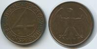 Deutsches Reich Weimar 4 Reichspfennig G4625 - Brüning-Taler Germany Weimar -
