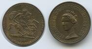 Großbritannien United Kingdom Great Britain Bronzemedaille M#6838 - Krönung Elizabeth II. - Coronation of Queen - Georg der Drachentöter -