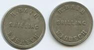 Großbritannien Great Britain United Kingdom One Shilling Token T353 - R. Bath Wisbech British Fruit pickers Cambridgeshire -
