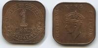 Britisch Malaysia - Malaya 1 Cent K70 - Selten - King George VI. 1936-1952 -