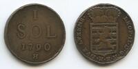 RDR Luxemburg Österreich 1 Sol G7721 - SEHR RAR Leopold II.1790-1792 Austria -