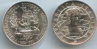 Italien Republik 500 Lire Silber M#7640 - 500th Anniversary of discovery of America - Colombo The departure Italy -