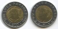 Italien Republik 500 Lire G12515 - Luca Pacioli Mathematical Work Italy -