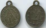 Religiöse Medaille Kleine Wallfahrtsmedaille Pilgermedaille M#6363 - Alte Wundertätige Medaille - Unbefleckten Herzen Maria & Jesus -