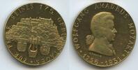 Österreich Salzburg Bronzemedaille vergoldet PA480 - Wolfgang Amadeus Mozart zum 175. Geburtstag - Festung Hohensalzburg -