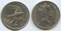 Cook Inseln 20 Cents 1987 G12420 - Australseeschwalbe Fairy Terns - Queen Elizabeth II. Cook Islands Vorzüglich