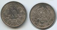Deutsches Reich Kaiserreich ½ Mark Silber G10115 - Wilhelm II. Germany Empire -